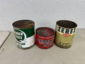 lot 225 image: Oil, Grease & Anti-Freeze Cans