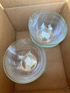 lot 19 image: 7 evaporating dishes, 800 mL, Made in West Germany, SHIPPING AT YOUR OWN RISK, VERY FRAGILE