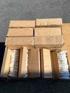 lot 22 image: 17 boxes of Petri dishes, approx 3 inches by 12. Made in Czechoslovakia