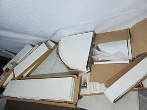 12 white decorative floating shelves