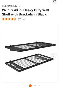 Black 2x4 wall mount shelves