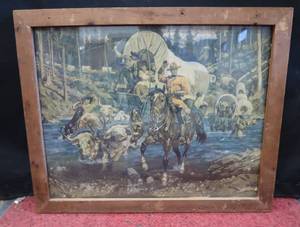 lot 38 image: VINTAGE RCMP ARNOLD FRIBERG LITHOIGRAPH PRINT