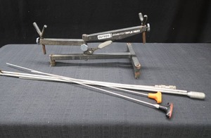 lot 74 image: RIFLE REST AND CLEANING SET