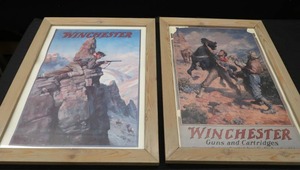 lot 85 image: FRAMED VINTAGE WINCHESTER POSTERS