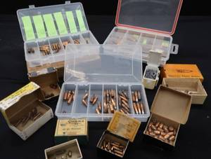 lot 210 image: NICE LARGE LOT OF ASSORTED SIZED BULLET RELOADS