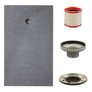 lot 30 image: Everbilt 36 in. x 60 in. Waterproof Shower Pan with Off-Center Drain (Drain Assembly Included)