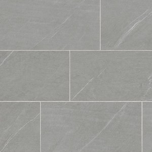 lot 37 image: Alpe Cardoso Gray 12 in. x 24 in. Quartzite Stone Look Porcelain Floor and Wall Tile 10 boxes 155 square feet