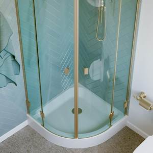 lot 56 image: Voltaire 32 in. x 32 in. Single Threshold, Center Drain Shower Base in White