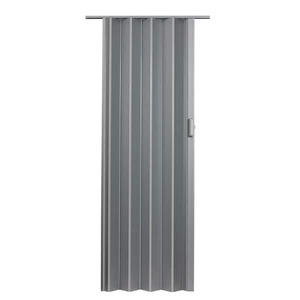 lot 69 image: lot of two---48 in. x 80 in. Elite Vinyl City Grey Accordion Door