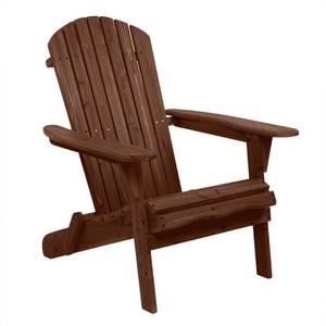 lot 78 image: Lot of 3-- 1 Pack Patio Wood Adirondack Chair, Garden Chaise Chair Outdoor Folding Chair, Wooden Chair for Patio, Garden, Carbonized Color