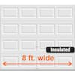 lot 108 image: Clopay Classic Steel Short Panel 8 ft x 7 ft Insulated 6.5 R-Value White Garage Door without Windows