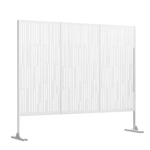 lot 121 image: 75 in. x 48 in. White Outdoor Wall Applique or Wall Decal Decor Privacy Fence Screen Weather Resistance