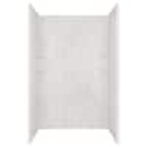 lot 173 image: 36 in. x 98 in. 2-Piece Glue-Up Alcove Side Shower and Bath Wall Set in Sand Granite
