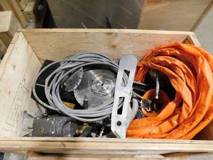 lot 40 image: Wooden crate full of Rental Return Metal