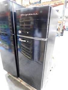 lot 64 image: 7.5 cu ft Mini Refrigerator with Top Freezer and Chrome Handles in Black