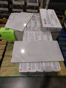 lot 142 image: Kemperstone Onyx Gray Polished 12 in. x 24 in. Glazed Porcelain Stone Look Floor and Wall Tile 16 box lot 273.6 sq ft