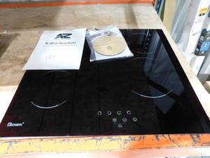 lot 186 image: Gionien Electric Cooktop 4 burner 220v Built in 24 in cooktop