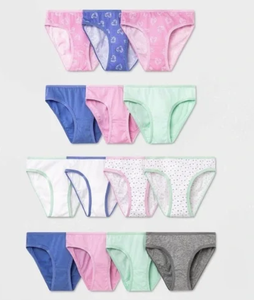 168 Pair Cat & Jack Girls Size 14 underwear