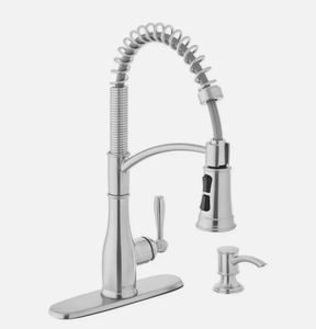 Spring Neck Sprayer Kitchen Faucet Stainless Steel