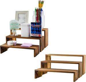 12 Darware Farmhouse Wooden Risers (2-6-Piece Sets)