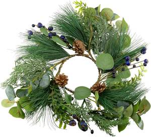 4 Pack Holiday Blueberry Candle Wreath Winter Christmas and Wedding
