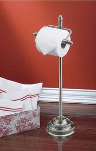 2 Pack Moen  Brushed Nickel Freestanding Single Roll Pivoting Toilet Paper Holder