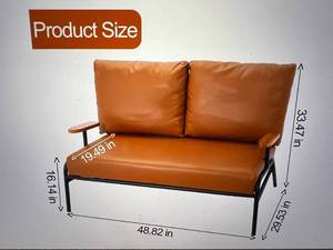 lot 40 image: ZZV Leather Loveseat Sofa