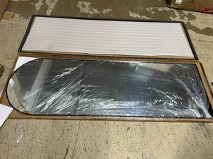 lot 57 image: Black Rounded StandingHangable Mirror