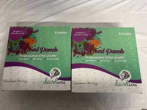 lot 157 image: Daveliou Stretch Canvas Wood Panels - 10 x 10