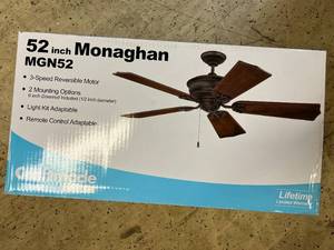 lot 73 image: 52in Monaghan 3-Speed Ceiling Fan