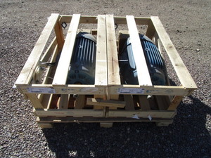 lot 83 image: (2) WEG 15hp Motors (see pictures for specs)