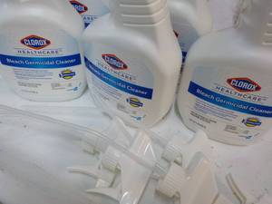 lot 13 image: 5 x 1 qt bottles Clorox Bleach Germ...