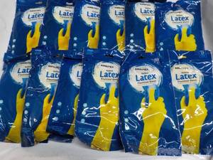 lot 45 image: 12 pair Ambitex Yellow Latex Flock ...