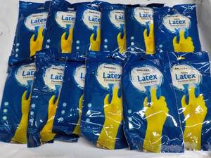 lot 46 image: 12 pair Ambitex Yellow Latex Flock ...