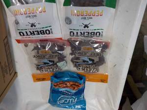 lot 62 image: Jerky and Roasted Almonds...