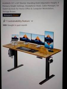 lot 103 image: Electric Standing Desk needs assem...