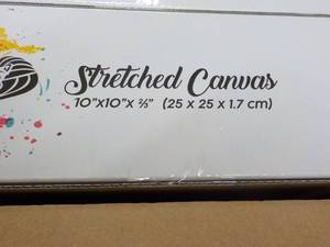 lot 82 image: 10 x 10 x 10 Stretched Canvas Pane...