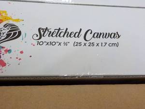 lot 83 image: 10 x 10 x 10 Stretched Canvas Pane...