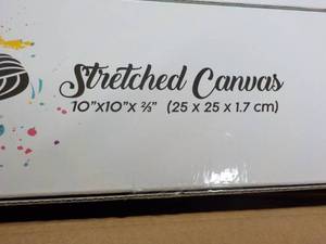 lot 84 image: 10 x 10 x 10 Stretched Canvas Pane...