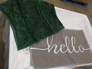 lot 139 image: Hello Floor Mat and Small Bath Mat...