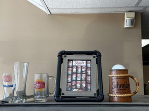 lot 138 image: Vintage Schmidt Beer Glasses And Photo