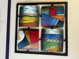 lot 164 image: Metal Abstract Art Measuring 24 X 24