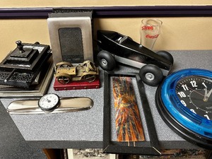 lot 180 image: Variety Of Frames And Miscellaneous Car Art