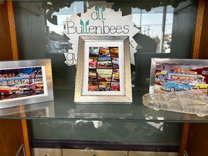 lot 195 image: Silver Frames with Vintage Car Themed Prints