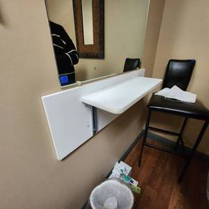 lot 8 image: 2 White Wall Mount Shelves 36 X 12