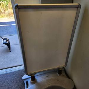 lot 57 image: Two Sided Dry Erase Sign 25 X 46