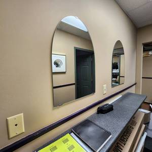 lot 69 image: Two Arching Wall Mount Mirrors Measuring 20 X 28