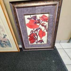lot 169 image: Framed Red Hat, 28.56 COA