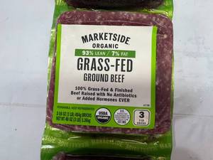 B. 3x 1lb Grass-Fed Ground Beef 93%7%