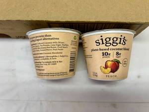 U. 12x 5.3oz Siggis Peach Yogurt-Made with Coconut Milk